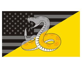 American Subdued Gadsden Flag Dont Tread on Me USA Tactical Sticker 