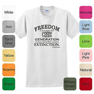 Freedom is Only One Generation From Extinction T Shirt Reagan Romney 