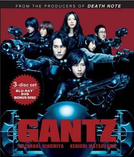 Gantz Blu ray DVD, 2011, 3 Disc Set, Blu ray DVD HD DVD