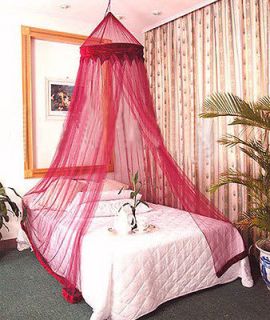 DREAMMA Burgandy Bed Canopy Bug Net Insect Fly Netting Mesh Bee