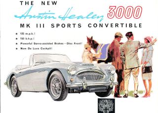 1964 1965 Austin Healey 3000 100 point Original Dealer Sales Brochure 