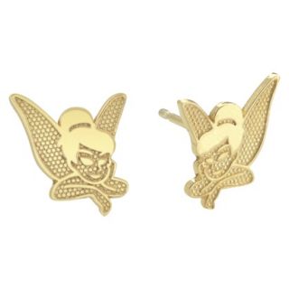 Disney Tinkerbell Sterling Silver Stud Earrings   Gold product details 