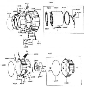SAMSUNG Washer Drum assy Parts  Model WF203ANS/XAX  PartsDirect 