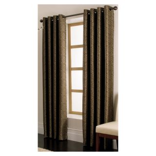 Shop allen + roth 84L Chocolate Vernon Curtain Panel at Lowes