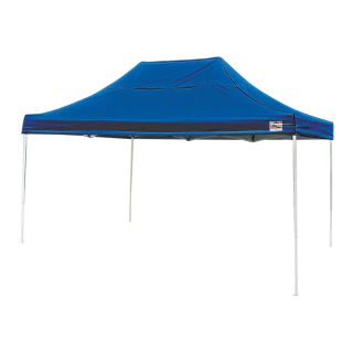 Shop ShelterLogic 10x15 Straight Leg Pop up Canopy, Blue Cover, Black 