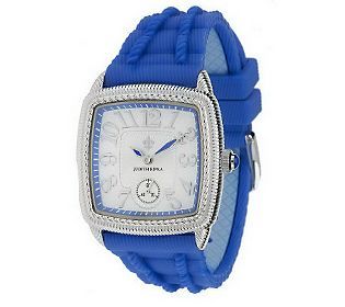 Judith Ripka Silicone and Stainless Steel Adjustable Watch — QVC