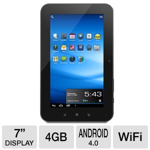 Aluratek CinePad AT107F Internet Tablet   Android 4.0 Ice Cream 
