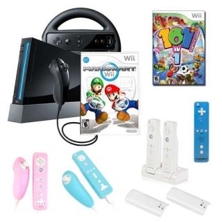 Nintendo Wii Console with Mario Kart Holiday Fun Bundle   Includes 