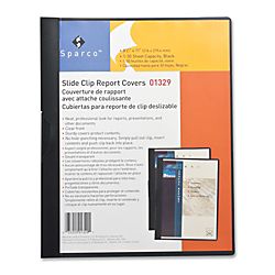 Sparco Slide Clip Report Covers 8 12 x 11 30 Sheet Capacity Black by 