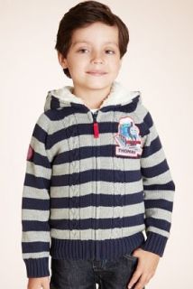 Pure Cotton Thomas & Friends™ Chunky Knit Cardigan   Marks & Spencer 