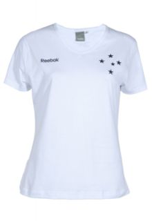 Camiseta Reebok Basic Cruzeiro Branca   Compre Agora  Dafiti