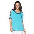 American Glamour Badgley Mischka Tunic with Chiffon Sleeves at HSN