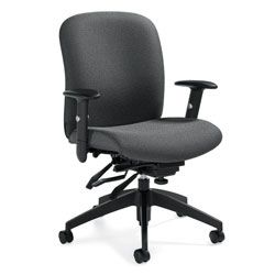 Global Truform Medium Back Multi Tilter Adjustable Chair 38 12 H x 26 