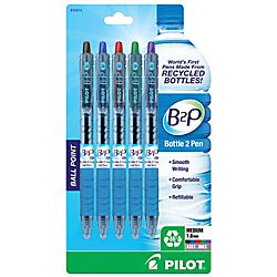 Pilot Bottle to Pen B2P 86percent Recycled Gel Retractable Pens Medium 