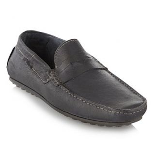 Black leather driving shoes  