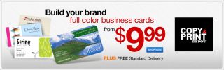 Full color business card printing with free shipping at Office Depot
