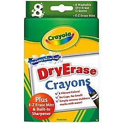 Crayola Dry Erase Crayons Assorted Pack Of 8 by Office Depot