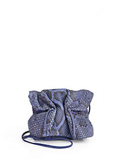 Carlos Falchi   Buffalo Mini Python Crossbody Bag/Denim Blue