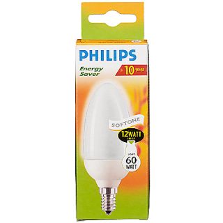 Buy Philips Softone Energy Saving SES Candle Bulb, 12W online at 