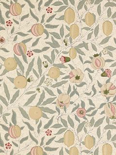 Buy Sanderson Wallpaper, William Morris Fruit, DGW1FU101, Beige / Gold 