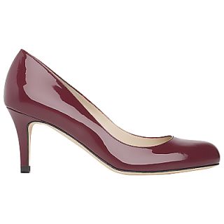 Buy L.K. Bennett Sabira Leather Mid Heel Court Shoes, Bordeaux online 
