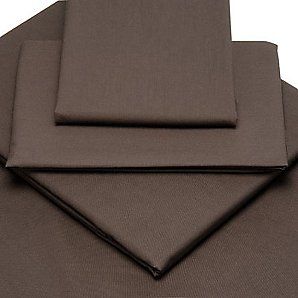 Buy John Lewis Fine Egyptian Cotton Flat Sheets, Chocolate online at 