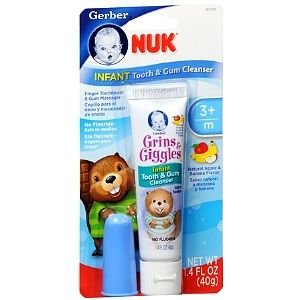 Buy NUK Grins & Giggles Infant Tooth & Gum Cleanser, Apple & Banana 