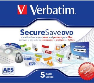 VERBATIM SecureSave DVD R 5 Pack Deals  Pcworld