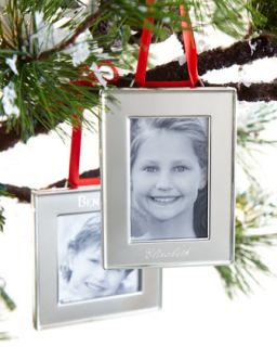 Silver Plated Frame Christmas Ornaments   The Horchow Collection