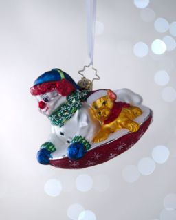 Christopher Radko Snowdrift Sleigh Ride Christmas Ornament   The 