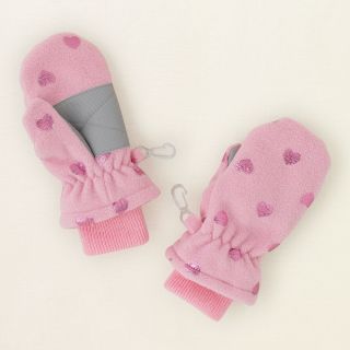 baby girl   fleece heart mittens  Childrens Clothing  Kids Clothes 