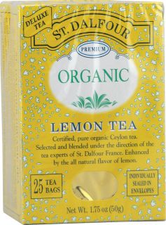 St. Dalfour Organic Tea Lemon    25 Tea Bags   Vitacost 