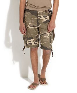 Khaki (Green) Khaki Camouflage Military Shorts  252667734  New Look
