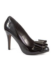 Black (Black) Blink Black Patent Bow Court Shoes  263420101  New 