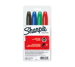 Sharpie Super Permanent Markers, 4 Assorted Markers