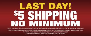 standard shipping on orders of $50 when you redeem your gift card 