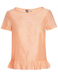 Buy Boutique by Jaeger Sally Frill Blouse, Orange online at JohnLewis 