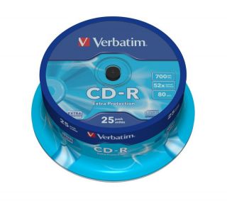Verbatim 43432 52x Blank CD R Discs   25 Pack Spindle  Ebuyer