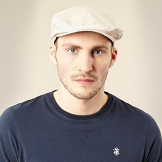 Fred Perry off white cotton flat cap  