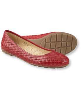 Womens Woven Leather Skimmers Shoes   at L.L.Bean