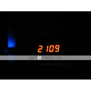 numériques de bureau en bois Horloge LED (marron, pile AA)