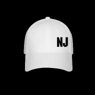 Caps ~ Baseball Cap ~ Black on White NJ Hat