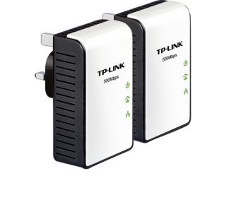 TP LINK TL PA411KIT AV500 500 Mbps Powerline Adapter Starter Kit 