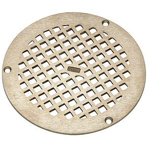 ZURN INDUSTRIES Replacement Grate, Round, Dia 6 In   4WDR5    