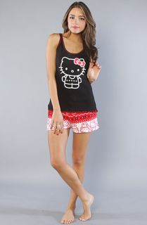 Hello Kitty Intimates The Nordic Comfort PJ Short Set in Red and Black 