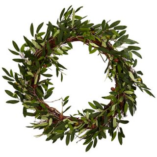 Nearly Natural Olive Wreath  Meijer