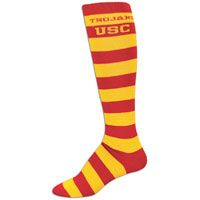 For Bare Feet College Crew Sock   Womens   USC   Red / Gold