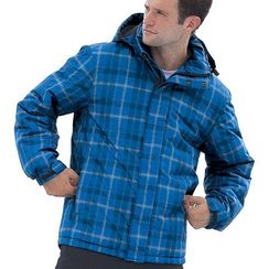 Alpinetek Printed Plaid Ski Jacket with Hood