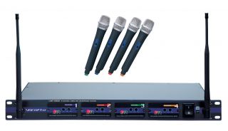 VocoPro UHF 5800 4 Channel Wireless Handheld Microphone System
