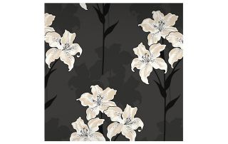 Vymura Tiger Lily Textured Wallpaper   Black from Homebase.co.uk 